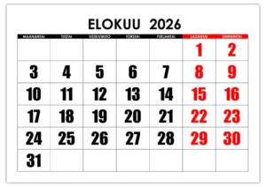 Kalenteri elokuu 2026 01