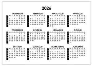 Kalenteri 2026 viikkonumeroilla – selkeä työkalu suunnitteluun Kalenteri 2026 viikkonumeroilla